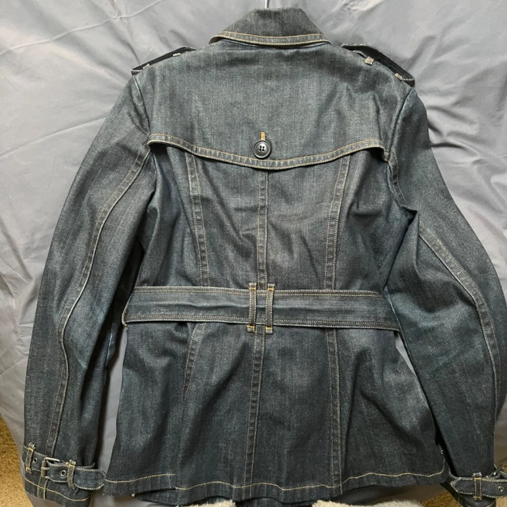 Burberry Brit Short Denim Trench Coat - Picture 2 of 10